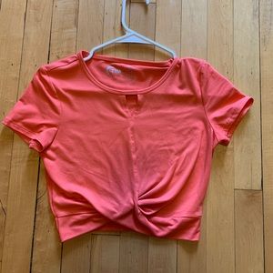 Zyia twist front crop top